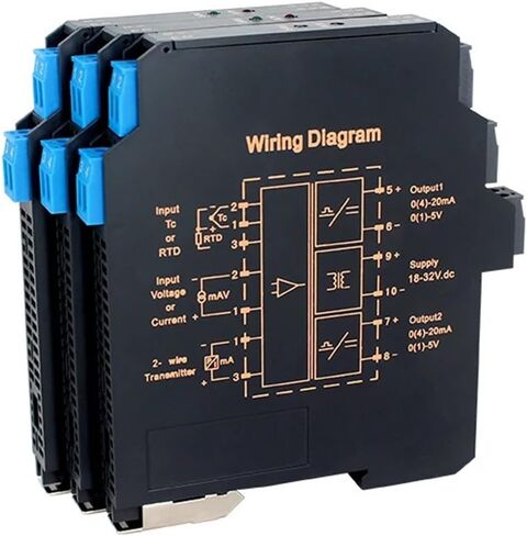 DC 4-20ma Input Analog Signal Isolator Converter/Signal Distributor with 4-20ma Output(1 in 1 Out,0-20mA to 0-20mA) in Saudi Arabia