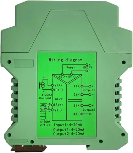 Signal Isolator Power Supply Current Transmitter 4-20mA to 0-10V Isolator Distribution Signal Distributor 420ma Analog Isolation(1 in 1 Out,Output 0-10V_Input 4-20MA_DC24V) in Saudi Arabia