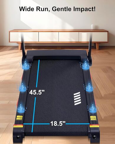 طاحنة منحدر السيارات ، 20 ٪ المنحدر ، 3.0 حصان ، آلة تشغيل 10 ميل في الساعة ، حزام عريض 18.5 بوصة ، 350 رطلا ، جهاز المشي للمنزل مع تطبيق Bluetooth in Kuwait