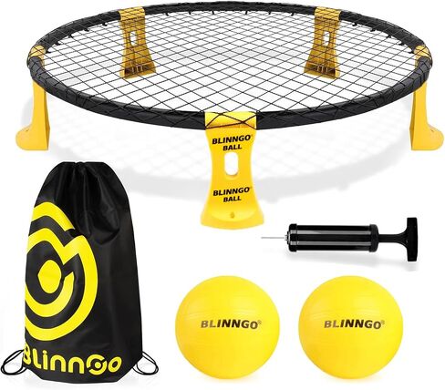 Roundnet Game Set with Balls and Patented Net, Lawn, Beach, Backyard Outdoor Game for Adults and Family in Saudi Arabia