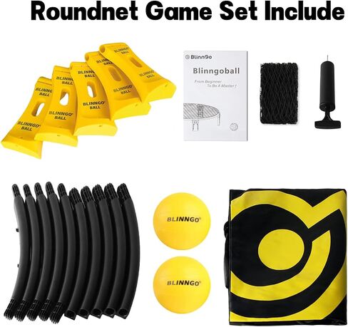 Roundnet Game Set with Balls and Patented Net, Lawn, Beach, Backyard Outdoor Game for Adults and Family in Saudi Arabia
