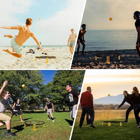 Roundnet Game Set with Balls and Patented Net, Lawn, Beach, Backyard Outdoor Game for Adults and Family in Saudi Arabia