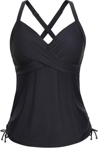 Tankini Swim Tops for Women - V Neck Bathing Suit Top No Bottom Swimsuit Tops 2025 in Saudi Arabia