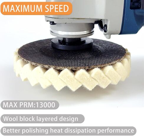 6PCS Wool Felt Flap Polishing Disc, Wool Felt Flap Discs Polishing Wheel, 4.5 Inch Wool Polishing Wheel for Angle Grinder, Metal, Marble, Stone, Furniture, Car Wax (6) in Saudi Arabia