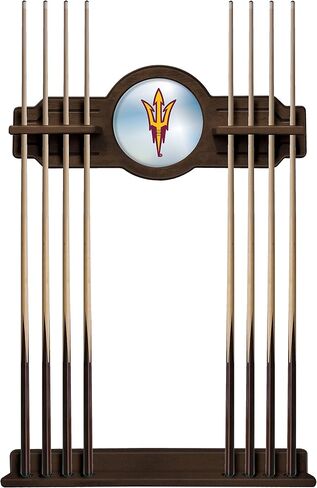 Holland Bar Stool Co. Arizona State Cue Rack in Navajo Finish with Pitchfork Logo in Saudi Arabia