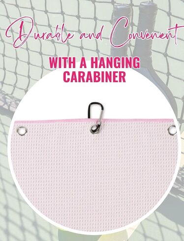 Embroidered Pickleball Towel, Funny Gift for Women, 16"x 24" Microfiber Towel, Pink, Initial C in Saudi Arabia
