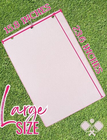 Embroidered Pickleball Towel, Funny Gift for Women, 16"x 24" Microfiber Towel, Pink, Initial C in Saudi Arabia