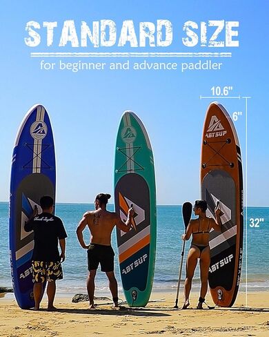 Paddle Boards 10'/10'6"/11'Wide Inflatable Stand Up Paddle Board with Premium SUP Board Accessories for Adults & Youth of All Skill Levels in Saudi Arabia