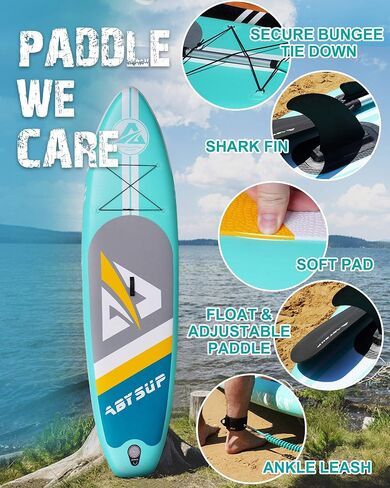 Paddle Boards 10'/10'6"/11'Wide Inflatable Stand Up Paddle Board with Premium SUP Board Accessories for Adults & Youth of All Skill Levels in Saudi Arabia