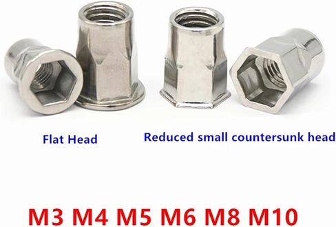 Idomin 10pcs/2pcs M3 M4 M5 M6 M8 M12 M12 304 مقاومًا من الفولاذ المقاوم للصدأ مسطح رأس عابر صغير منصات الجوز in Saudi Arabia
