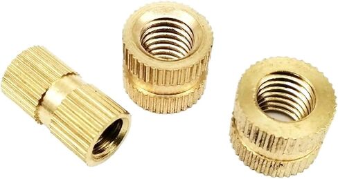 Idomin 10/25pcs M1.6 M2 M2.5 M3 M4 M5 Solid Brass 3D Printer Hot Melt Thread Injection Molding Knurl Embedded Nutsert Insert Nut(8mm Long,25pcs M3(OD 4.2mm)) in Saudi Arabia