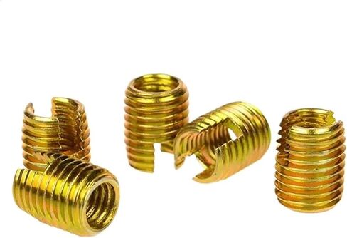 Idomin 20pcs M6 Self Tapping Thread Insert Screw Bushing, M6*1.0 * 12mm 302 Slotted Type Wire Thread Repair Insert Steel with Zinc in Saudi Arabia