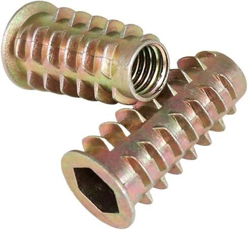 Idomin 10/20/30/50pcs M4 M5 M6 M8 M10 THELL SELOY THROPON FOR WOOD INSERT NUT HEX DRIVE DRIVE NUTS (M5X10 50PCS) in Saudi Arabia