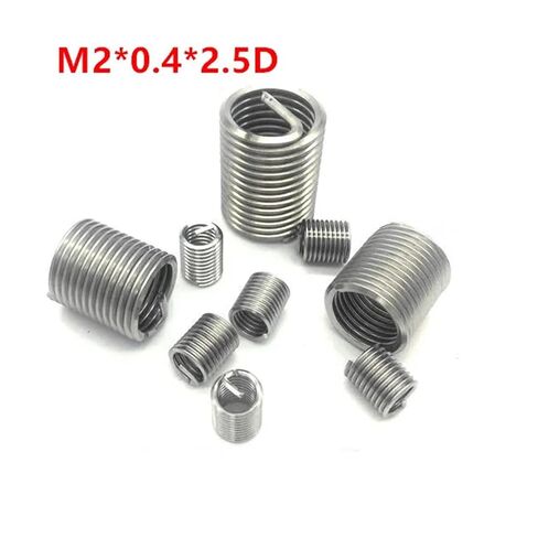 Idomin 100pcs M2*0.4 * 2.5D Wire Thread Insert M2x2.5d Wire Screw Sleeve, M2 Screw Bushing Wire Thread Repair Inserts SUS304 in Kuwait