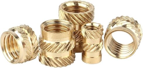 Idomin M2 M2.5 M3 M4 M5 M6 Brass Hot Melt Insert Knurled Nut Thread Heat Molding Double Twill Injection Embedment Nut for 3D Printer(Length 6mm,M4 (OD 6mm) 20pcs) in Saudi Arabia