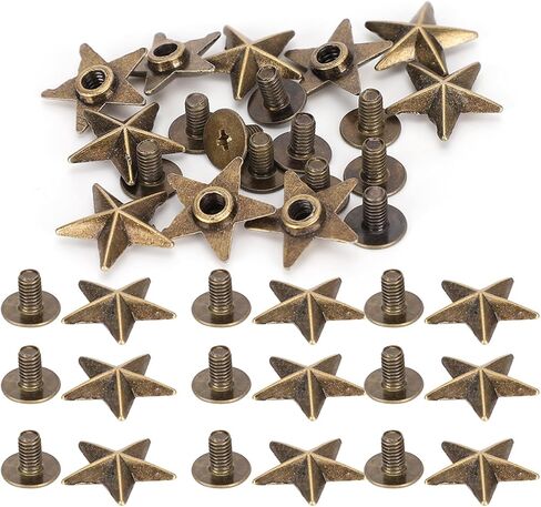 RiToEasysports Exquisite Workmanship Star Shape Rivet Studs for Clothing Shoes Decoration 14mm for Craft Lovers (Gold) in Saudi Arabia