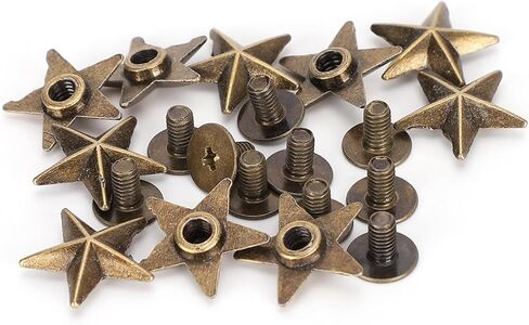 RiToEasysports Exquisite Workmanship Star Shape Rivet Studs for Clothing Shoes Decoration 14mm for Craft Lovers (Gold) in Saudi Arabia