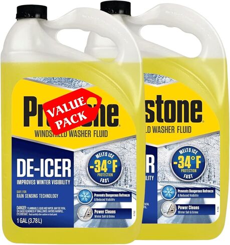 Prime Prime Prestone AS253 Cleaner/De -icer Windshield Washers Fluid لفصل الشتاء -أنظف/de -icer ، -34 درجة (1) ، 1 قمع مجاني متعدد الأغراض in Saudi Arabia