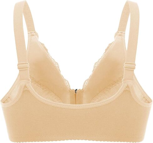 Plus Size Daisy Bras for Older Women Comfy Zip Front Push Up No Underwire Supportive Bra Full Coverage Bralettes in Saudi Arabia