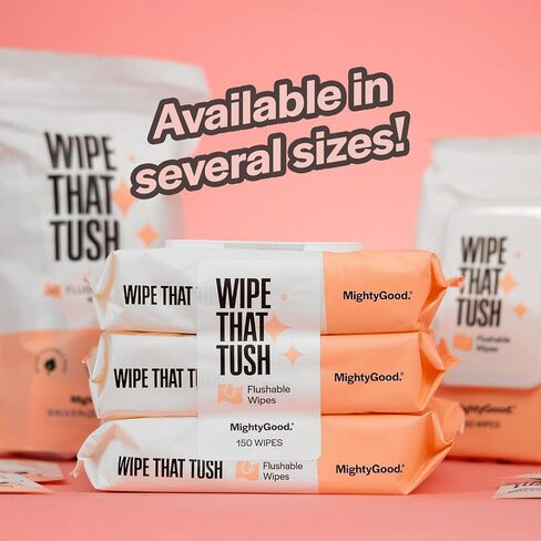Mightygood. امسح أن مناديل قابلة للتطهير - 2 عبوات من 50 ، 100 إجمالي - hypoallergenic وخالية من العطور مع الألوة - آمنة الصرف الصحي in Kuwait