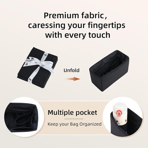 Purse Organizer Insert,Silk Bag Organizer with 6 Sizes,Silky Smooth,Handbag Shaper For Longchamp,Birkin 20/25,Speedy 30/42,Neverfull and More(Mini,Craie) in Saudi Arabia