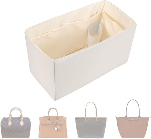 Purse Organizer Insert,Silk Bag Organizer with 6 Sizes,Silky Smooth,Handbag Shaper For Longchamp,Birkin 20/25,Speedy 30/42,Neverfull and More(Mini,Craie) in Saudi Arabia