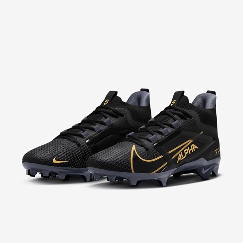 Nike Alpha Menace 4 Elite Saquon Barkley Football Cleats (HF4313-001, Black/Light Carbon) Size 10 in Saudi Arabia
