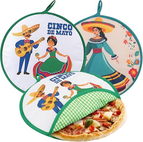 2 PCS Tortilla أكثر دفئا ، دافئ تورتيلا قابلة للميكروويف 12 بوصة للتاكو ، كويساديلا و gorditas ، النسيج المعزول الممتاز (القطن 100 ٪) ، يحافظ على دافئة 45+ دقيقة ، عائلة العيد الأساسية (النمط الكلاسيكي) in Kuwait
