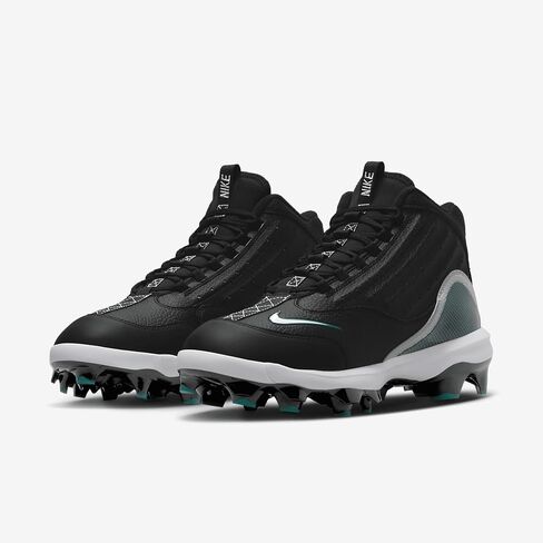 Nike Griffey 2 MCS Men's Baseball Cleats (HF1579-002, Black/White/Fresh Water) Size 8 in Saudi Arabia