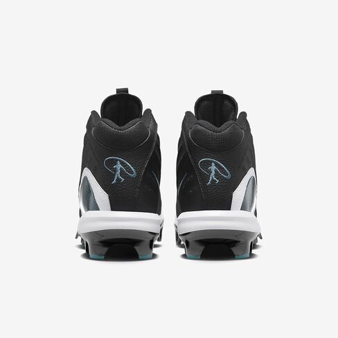 Nike Griffey 2 MCS Men's Baseball Cleats (HF1579-002, Black/White/Fresh Water) Size 8 in Saudi Arabia