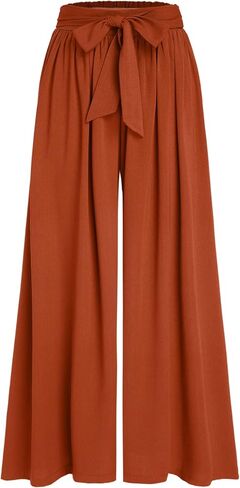CIDER High Rise Bowknot Shirred Wide Leg Trousers in Saudi Arabia