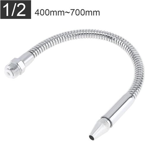 Metal Flexible Water Oil Cooling Tube, 1/2 1/4 3/8 Inch Metal Flexible Water Oil Cooling Tubes 400-700mm with Round Head Nozzle(400mm,3/8-INNER THREAD) in Kuwait
