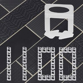 1100 Pcs Tile Leveling System Clips 1/32" (1.0mm) for Ceramic Tile and Stone Installation - DIY Tile Leveler Spacers Kit for Perfect Alignment(1100, 1/32) in Saudi Arabia