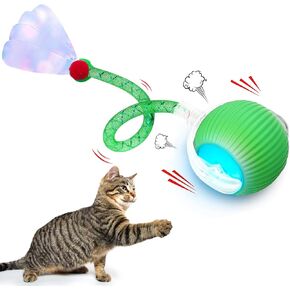 لعبة Cat Toys Interactive Ball للقطط الداخلية ، كرة قطة متحركة حديثًا ، ألعاب Cat Tail 2.0 السريعة مع شبكة مرنة ، ألعاب هريرة أوتوماتيكية للقطط البالغة بالملل (أحمر) in Kuwait