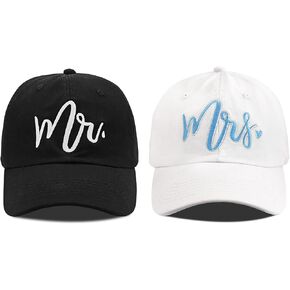 Mrs Hat Bridal Shower Gifts for Bride, Adjustable Bride Hat for Wedding Engagement Bachelorette Honeymoon Anniversary in Saudi Arabia