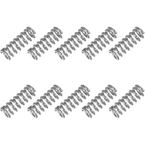 meccanixity ضغط صغير ربيع 10 مم OD 0.7 مم قطر سلك 20 مم طول حرة 304 امتداد الفولاذ المقاوم للصدأ ربيع لمشاريع المنزل لمشاريع DIY (نغمة الفضة ، حزمة 10) in Kuwait