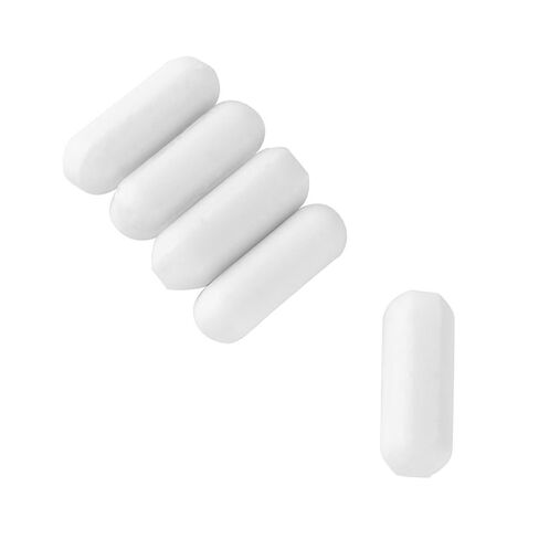 5pcs ptfe خلاط ضجة مغناطيسي ، لون أبيض ، شريط مختبر قضيب ضجة ، شريط صفيحة ضجة (5x15mm) in Saudi Arabia