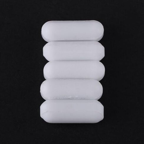 5pcs ptfe خلاط ضجة مغناطيسي ، لون أبيض ، شريط مختبر قضيب ضجة ، شريط صفيحة ضجة (5x15mm) in Saudi Arabia