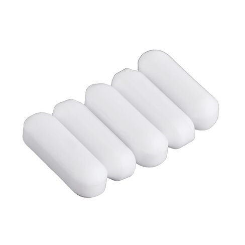 5pcs ptfe خلاط ضجة مغناطيسي ، لون أبيض ، شريط مختبر قضيب ضجة ، شريط صفيحة ضجة (5x15mm) in Saudi Arabia