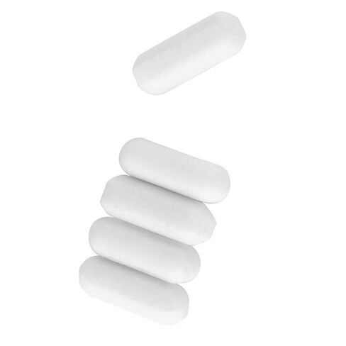5pcs ptfe خلاط ضجة مغناطيسي ، لون أبيض ، شريط مختبر قضيب ضجة ، شريط صفيحة ضجة (5x15mm) in Saudi Arabia