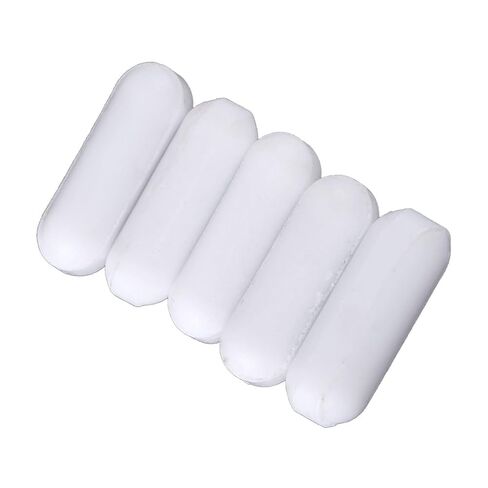 5pcs ptfe خلاط ضجة مغناطيسي ، لون أبيض ، شريط مختبر قضيب ضجة ، شريط صفيحة ضجة (5x15mm) in Saudi Arabia