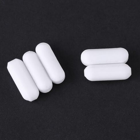 5pcs ptfe خلاط ضجة مغناطيسي ، لون أبيض ، شريط مختبر قضيب ضجة ، شريط صفيحة ضجة (5x15mm) in Saudi Arabia