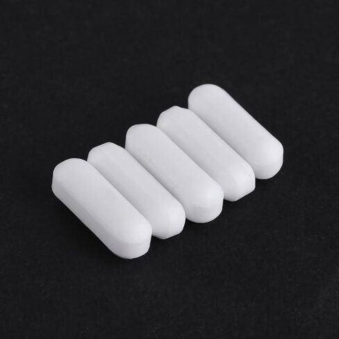 5pcs ptfe خلاط ضجة مغناطيسي ، لون أبيض ، شريط مختبر قضيب ضجة ، شريط صفيحة ضجة (5x15mm) in Saudi Arabia