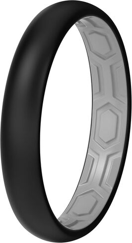 ThunderFit Silicone Rings for Him and Her, Rubber Engagement Bands Unisex, 1.8mm Thick in 4mm & 8mm Widths in Saudi Arabia