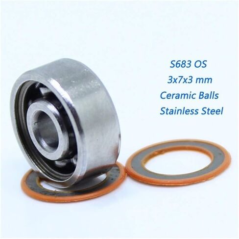 S683 2os CB الفولاذ المقاوم للصدأ السيراميك الهجين تحمل 3x7x3mm ABEC-7 بكرات صيد المحيط 683 محامل الكرة S683C الملحقات in Kuwait