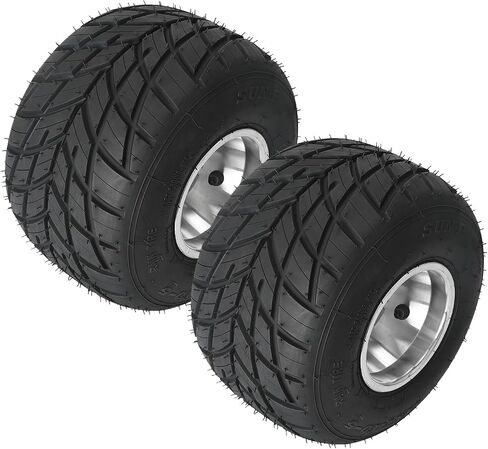Front 10x4.50-5 + Rear 11x7.10-5 Tire Wheel and Rim 3 Holes, 5-inches Front Rear Rain Tire Kart-Racer Tires for Go Cart Drift Trikes Mini Bike ATV Quad with Wheel Hub Steering Spindle in Saudi Arabia