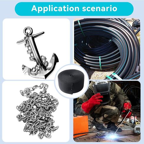 Klmnop Anchor Chain Protective Cover, Black 16 FT Protective Sleeve with Zip Ties for Protecting Boat Anchor Chain from Serious Abrasion in Saudi Arabia
