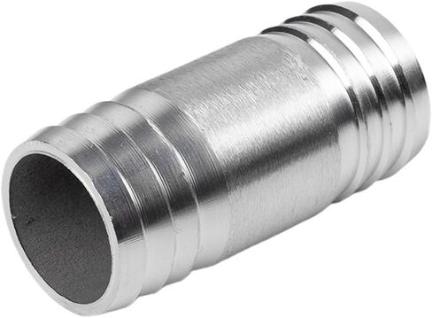 304 stainless steel double pagoda joint water pipe leather hose double head pagoda head straight water nozzle 4 points 6 points length 55mm(Outside diameter 16mm) in Saudi Arabia