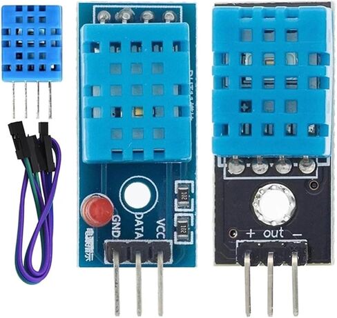 Smart 3Pin KY-015 DHT-11 DHT11 درجة الحرارة الرقمية والرطوبة النسبية وحدة استشعار الرطوبة + PCB لمجموعة DIY Starter Kit (أسود) in Saudi Arabia