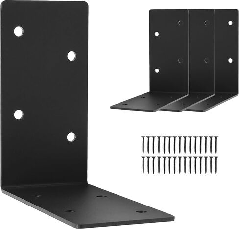 4 حزمة 6 "x6" x5 "L اليمنى ، أقواس الزاوية الصلب الثقيلة ، 90 درجة ما بعد القوس ، DIY L رف ، دعم موصل الأخشاب المعدنية لـ 6 × 6،6x8 الخشب in Kuwait